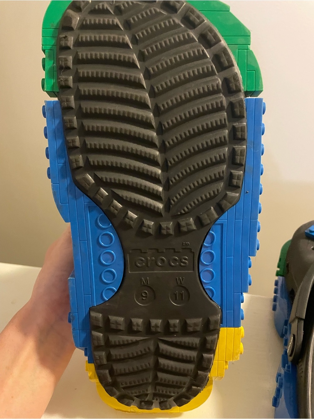 CROCS Blue Green Yellow Multicolor Clog Loafers